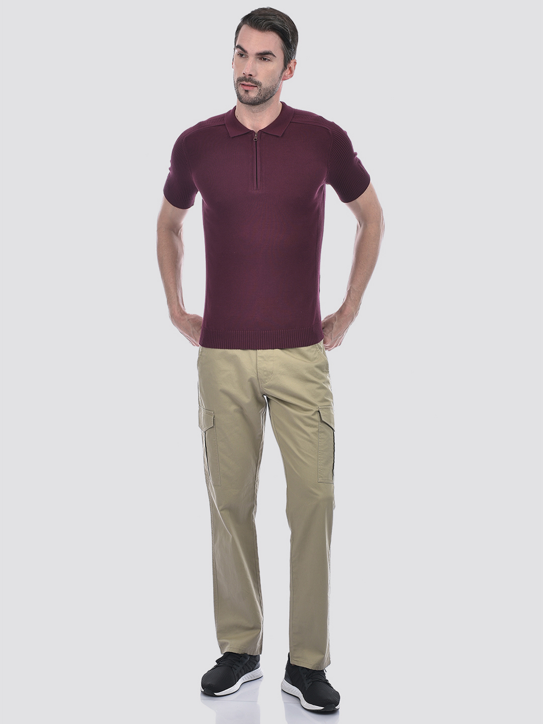 Numero Uno Men's Half Sleeve Slim Fit Maroon Polo T-Shirt
